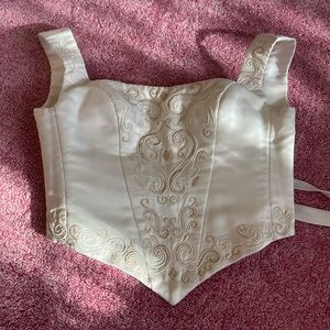 Vintage embroidered corset
